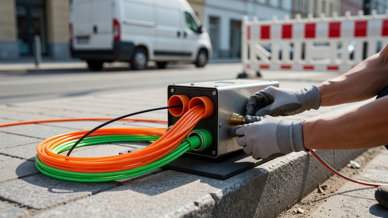 Read more about the article Mikrokanalizacja i wdmuchiwanie przy prowadzeniu światłowodu przez gęstą zabudowę i roboty drogowe
